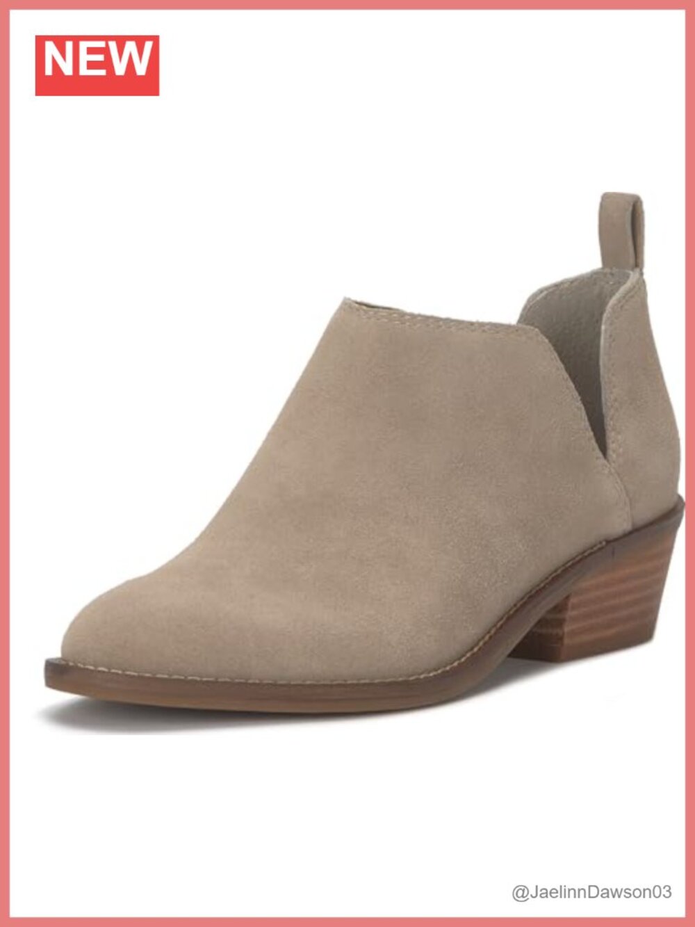 Lucky Brand Fayth Suede Ankle Booties Slip-On Memory Foam Block Heel